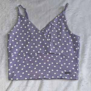 hollister size xs purple flowers baby tank